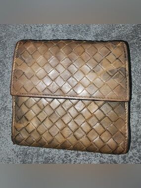 Bottega Veneta Brown Intrecciato Leather Wallet